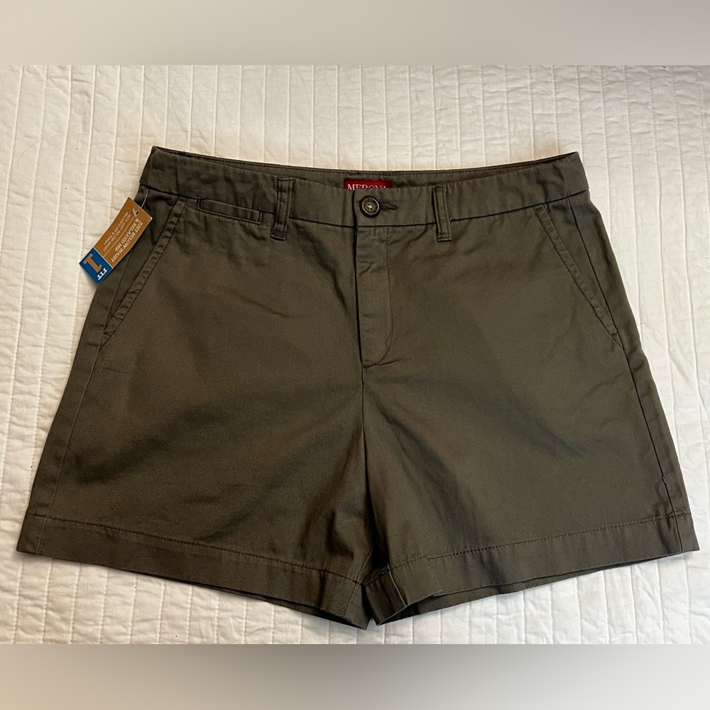 Merona Womens Olive Green Cotton Shorts
